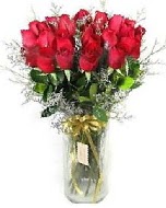 27 adet vazo içerisinde kırmızı gül  Çankırı 14 şubat sevgililer günü çiçek 