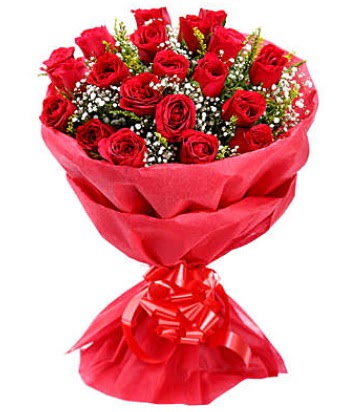 21 adet kırmızı gülden modern buket  Çankırı çiçek online çiçek siparişi 