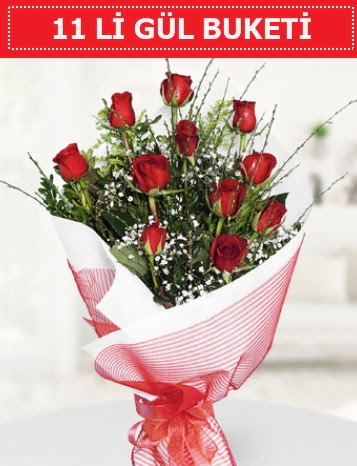 11 adet kırmızı gül buketi Aşk budur  Çankırı anneler günü çiçek yolla 
