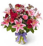 Vazo içerisinde karışık mevsim çiçeği  Çankırı çiçek yolla , çiçek gönder , çiçekçi  
