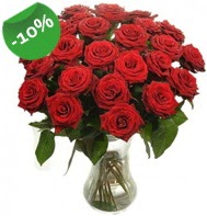 Vazo içerisinde 25 adet kırmızı gül  Çankırı çiçek satışı 
