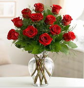Vazo içerisinde 12 kırmızı gül  Çankırı çiçek mağazası , çiçekçi adresleri 