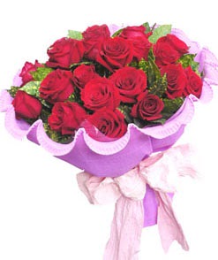 12 adet kırmızı gülden görsel buket  Çankırı online çiçekçi , çiçek siparişi 
